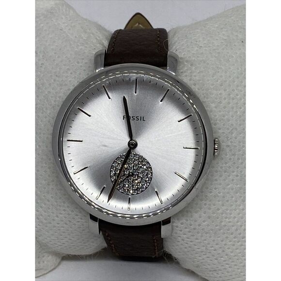 Fossil Jacqueline ES4437 Women's Brown Leather Analog Dial Quartz Watch XR483 - Picture 1 of 12